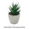 Unique Bargains Artificial Plants Mini Spotted Aloe-Vera in Pulp Plastic Green 2.76"x2.76"x4.33" 1 Pc - 3 of 4
