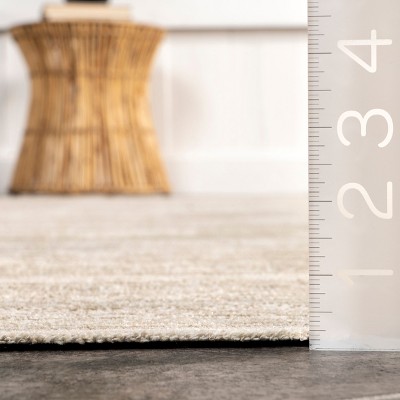 Beige Vintage Washable Synthetic Indoor/Outdoor Area Rug