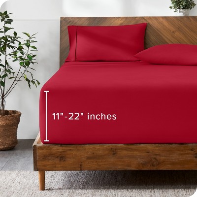 22 Inch Extra Deep Pocket Microfiber Fitted Sheet by Bare Home