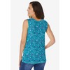 Woman Within Plus Size Perfect Printed Scoopneck Tank - 3 of 4