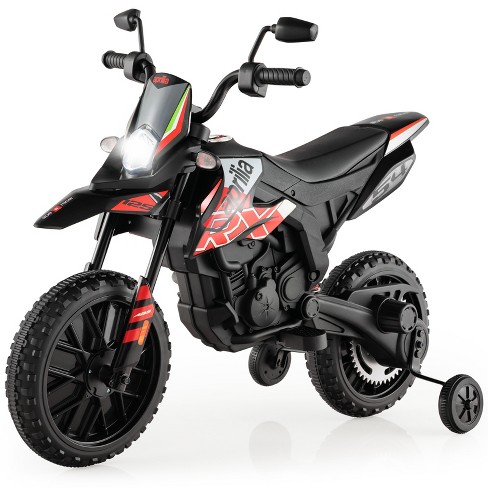 Costway 12v Licensed Aprilia Kids Ride On Motorcycle Electric Dirt Bike With Light Music Target