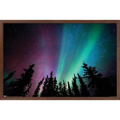 Trends International Aurora Borealis - Sky Framed Wall Poster Prints ...