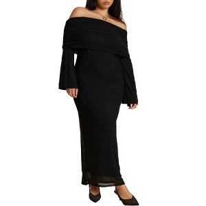ELOQUII Off Shoulder Dress - 1 of 3