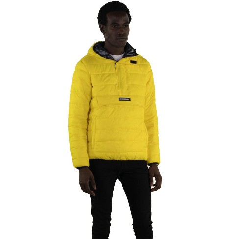 Members Only Mens Pullover Half Zip Puffer Jacket With Hood : Target