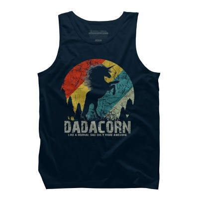 Men's Design By Humans Dadacorn Like A Normal Dad, More Awesome By shirtpublic Tank Top