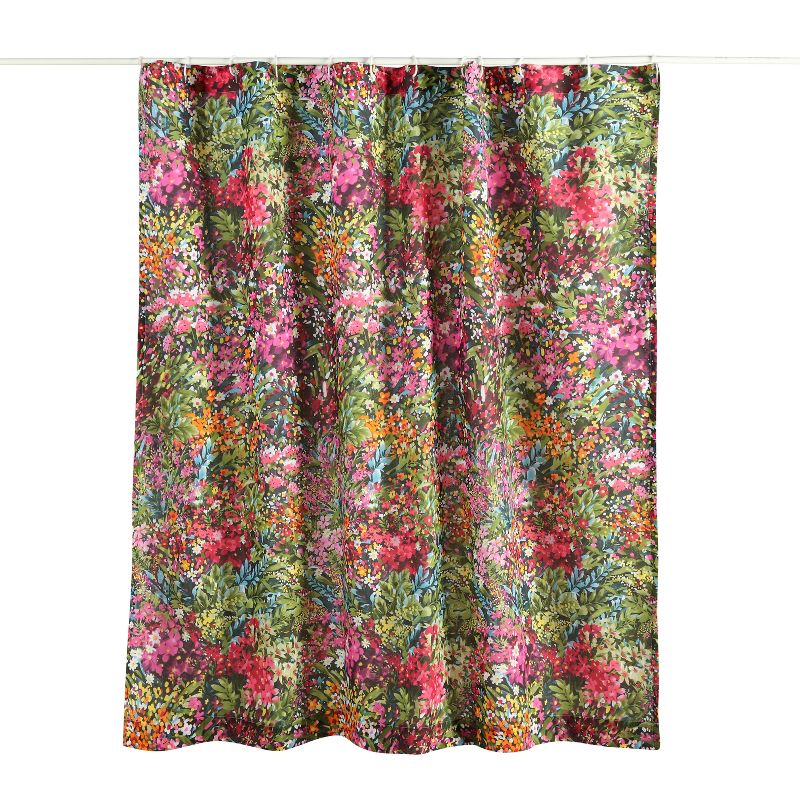 Basel Floral Lined Shower Curtain with Grommets  - Levtex Home, 3 of 5