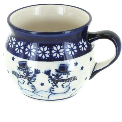 Blue Rose Polish Pottery Frosty Friend Bell-Shaped Mug