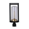 Craftmade Lighting Neo 1 - Light Post Light in  Midnight/Satin Brass - 4 of 4
