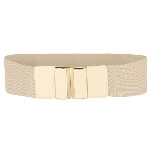 INSPIRE CHIC Women's Stretchy Vintage Wide Elastic Cinch Belt Waistband - 1 of 4