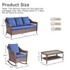Buenhomino 4 Pieces Patio Furniture Set, Outdoor Swivel Glide Chairs with Sofa and Coffee Table, All-Weather Patio Conversation Set for Backyard - 3 of 4