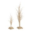 Transpac Wood 28.35 in. Brown Christmas Gilded Trees Set of 2 - 2 of 4