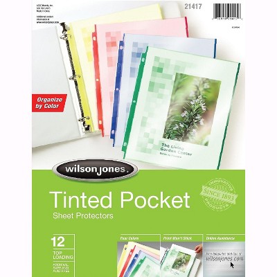 Wilson Jones Tinted Pocket Sheet Protectors W21417