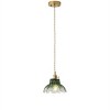 Dewdrop Retro Flower Pendant Light 1 Light Vintage Floral  Glass Copper ETL Dining Entryway - 2 of 4