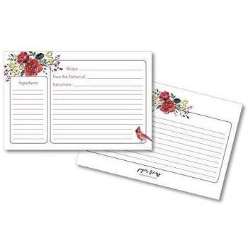 Birds Recipe Cards — Colorful Recipe Cards Set - 4x6, Sturdy Cardstock,  Printed on Recycled Paper