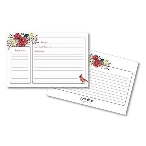 Beautiful 4x6 Red Recipe Card Box from our Warehouse