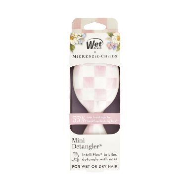 Wet Brush x MacKenzie Childs Mini Detangler Hair Brush - Rosy Check