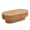 PAGED Coffee Table with Sturdy Pedestal,Modern Tea Table,43.7"  Oval Center Table for Livng Room - 2 of 4