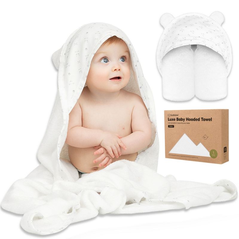 Luxe Baby Hooded Towel, Organic Baby Bath Towel, Hooded Baby Towels, Baby Beach Towel for Newborn, Kids, 1 of 10