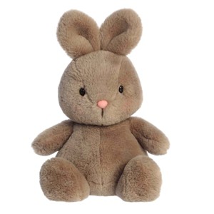 Aurora Small Dumplin' Bunny Spring Vibrant Stuffed Animal Taupe 8.5" - 1 of 4
