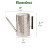 Gardener's Supply Company Stainless Steel Watering Can | Stylish and Modern Design with Easy Grip Wooden Handle & Long Spout to Prevent Spillage | - 2 of 4