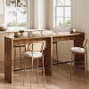 Lantine 78.74" Narrow Bar Table, Extra Long High Top Table with Sturdy Iron Footrest, for Kitchen, Living Room, Dining Room (Wood Color) - 4 of 4