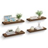 Wall Shelves Set of 4/5, Floating Shelves, Wall Mounted, Display Shelves for Picture Frames, Wall Decor, Hanging Shelf for Living Room, Kitchen - 3 of 4