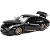 2009 Porsche 911 GT3 RS Black with Gold Accents and Wheels 1/18 Diecast Model Car by Norev - 2 of 4