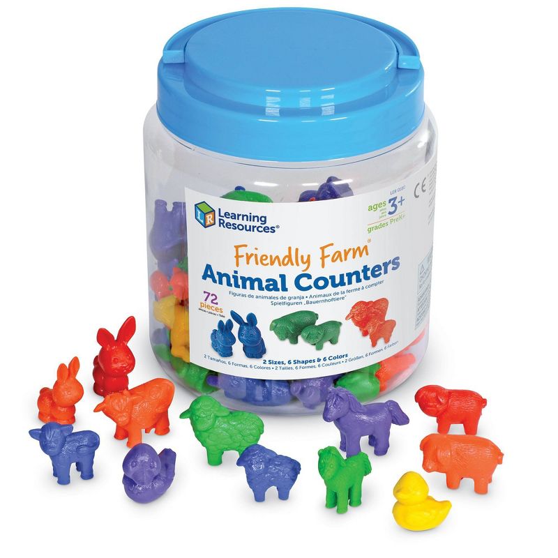 Learning Resources Friendly Farm Animal Counters, Set of 72, 1 of 5