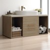 Wall-Mounted Bathroom Vanity with Ceramic Sink, 38.2" Floating Cabinet with Drawers & Shelves, Soft-Close Storage - 2 of 4