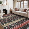 Coucheta Area Rug Low Pile Non-Slip, Modern Floral Boho Accent Carpet Fade-Resistant for Living Room Bedroom Nursery,Multi-Color & Size - 2 of 4