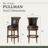 Maven Lane Pullman Swivel High Back Vegan Leather Bar Height Bar Stool - 4 of 4