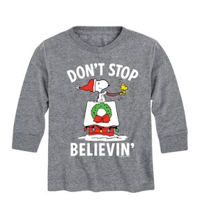 Boys' - Peanuts - Happy Holidays Long Sleeve Graphic T-Shirt - 1 of 4