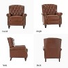 Justine Transitiona Wooden Upholstery Genuine Leather Recliner with Nailhead Trim for Living Room and Bedroom  | ARTFUL LIVING DESIGN - 4 of 4