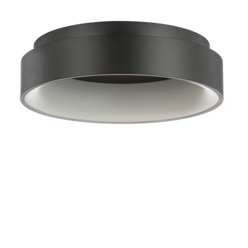 17 75 Ring Integrated Led Metal Flush Mount Ceiling Light Black Includes Energy Efficient Light Bulb Jonathan Y