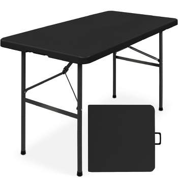 Flash Furniture Indoor/outdoor Plastic Folding Table, Adjustable Height  Commercial Grade Side Table, Laptop Table, Tv Tray : Target