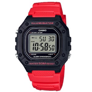 Casio Men's Water-Resistant Red and Black Digital Watch - W-218H-4BVCF - 1 of 2