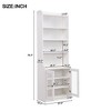 78.3" Tall Cabinet with Acrylic Board Door, Versatile Sideboard, Contemporary Bookshelf with Adjustable Shelves for Living Room - 4 of 4