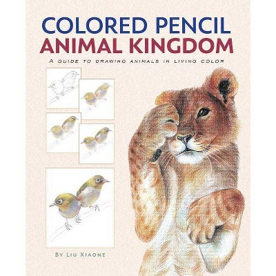 Clrd Pencil Drawng: Animal Kingdom - (Hardcover)