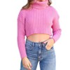 Women's Turtleneck Sweater - Cotton Candy - 3 of 4