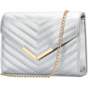 Women Formal Vegan Leather Evening Envelope Clutch Purses and Handbags - 1 of 4