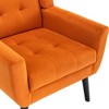 CAVINAS Modern Accent Chair, Upholstered Arm Chair, Living Room Chair Bedroom Chair Home Chair with Black Legs, Single Chair Sofa Chair - 3 of 4