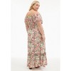 June + Vie by Roaman's Women's Plus Size Off-The-Shoulder Maxi Dress - 3 of 4