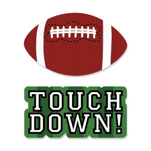 Big Dot of Happiness End Zone - Football DIY Shaped Baby Shower or Birthday Party Cut-Outs - 24 Count - 1 of 4