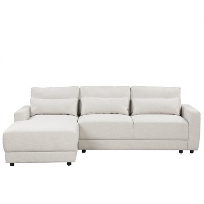 VYNXARIA U_STYLE L-shaped Modular Sectional Sofa with Removable Back Cushions and 3 Pillows, Suitable for Living rooms, Offices, and Apartments