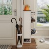VYNXARIA Slim Shoe Cabinet with 2 Flip Drawers &1 Drawer, Narrow Wall Hidden Shoe Cabinet,white and Walnut - 3 of 4