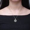 Flower Window Pattern Pendant Necklace for Women Cz Ginger Lyne Collection - 3 of 4