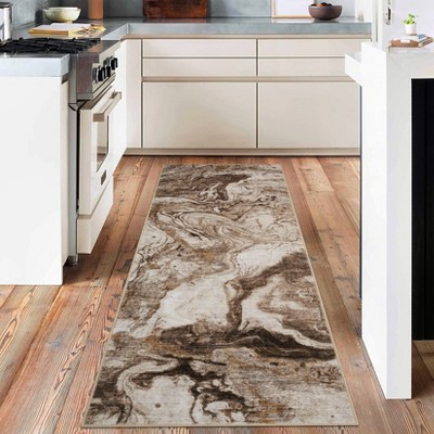 Soft Modern Abstract Boho Area Rugs for Living Room Washable Machine Rug Non-Slip Vintage Carpet for Bedroom Farmhouse Dining Room Kids Room