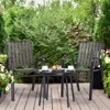 3-Piece Metal and Plastic Outdoor Bistro Set with Glass Table - 3 of 4