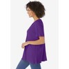 Woman Within Plus Size Split-Neck Henley Thermal Tee - 4 of 4