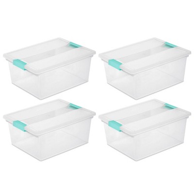 Sterilite Large Clip Storage Box Container and Small Clip Box Set